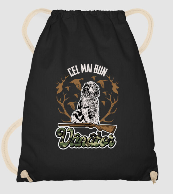 Cel mai bun vânător model negru pe tricou