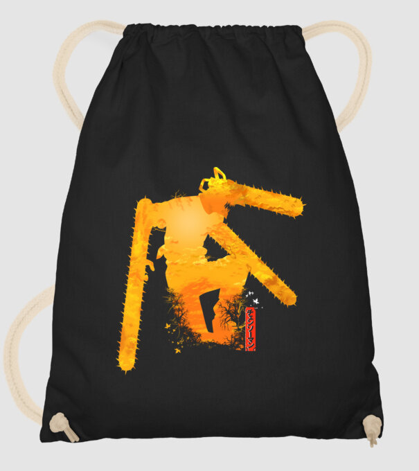 Chainsaw man Denji model negru pe tricou