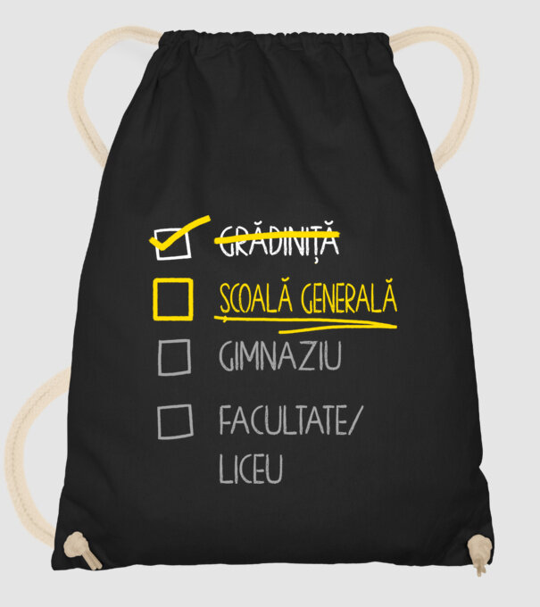 Cheklist educație - grădiniță negru model negru pe tricou
