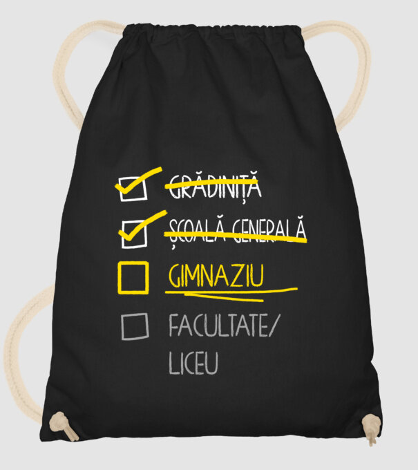 Cheklist educație - Școala primară negru model negru pe tricou