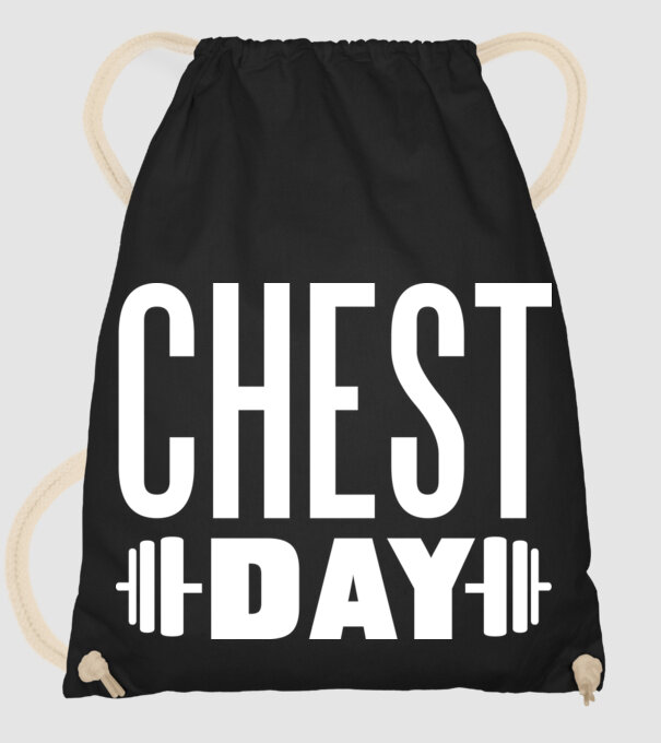 Chest day model negru pe tricou