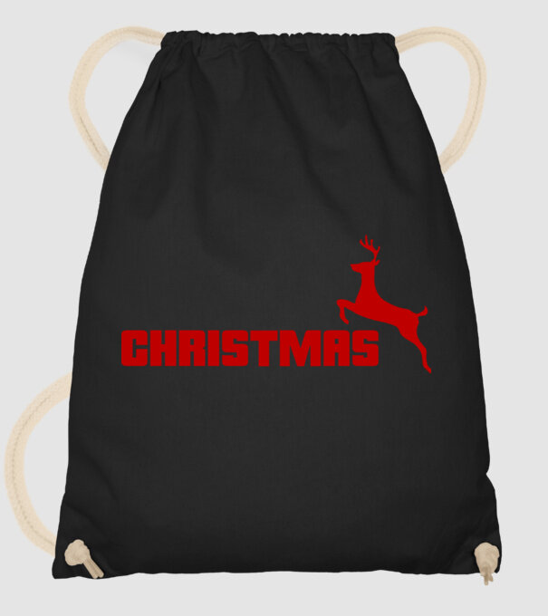 Christmas logo model negru pe tricou