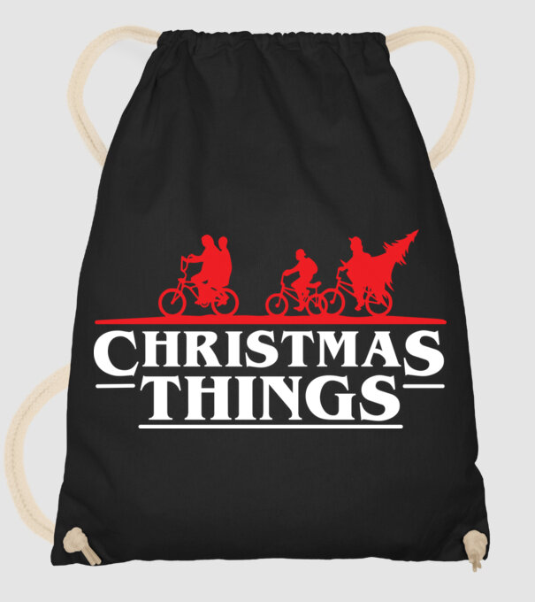 christmas things model negru pe tricou