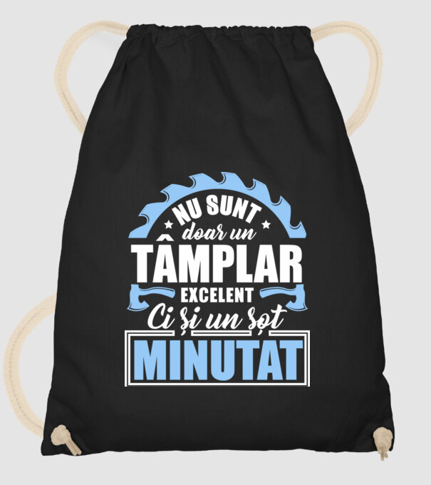 Nu sunt doar un tâmplar excelent, ci și un soț minunat! model negru pe tricou