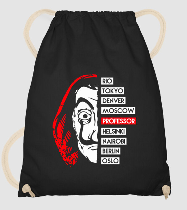 classic logo la casa de papel model negru pe tricou