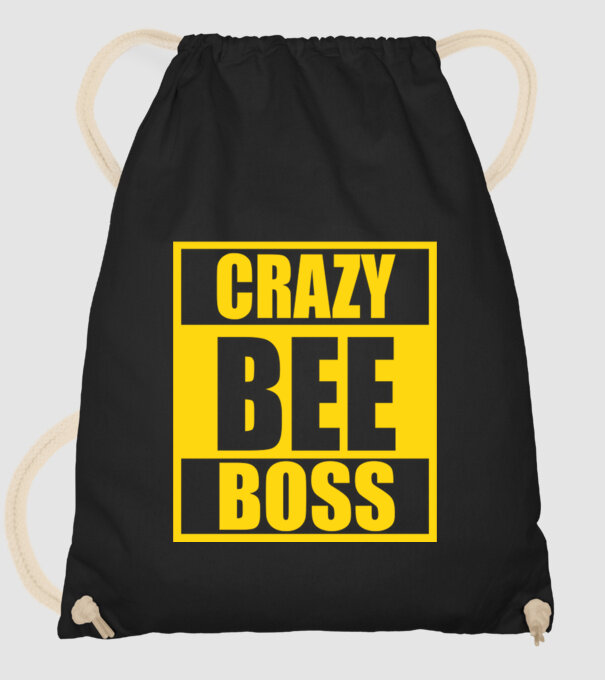 Crazy bee boss model negru pe tricou