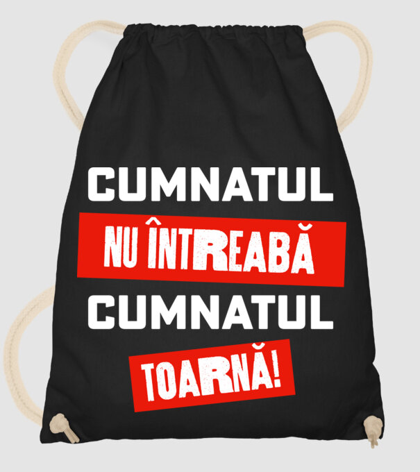 Cumnatul nu întreabă, cumnatul toarnă! model negru pe tricou