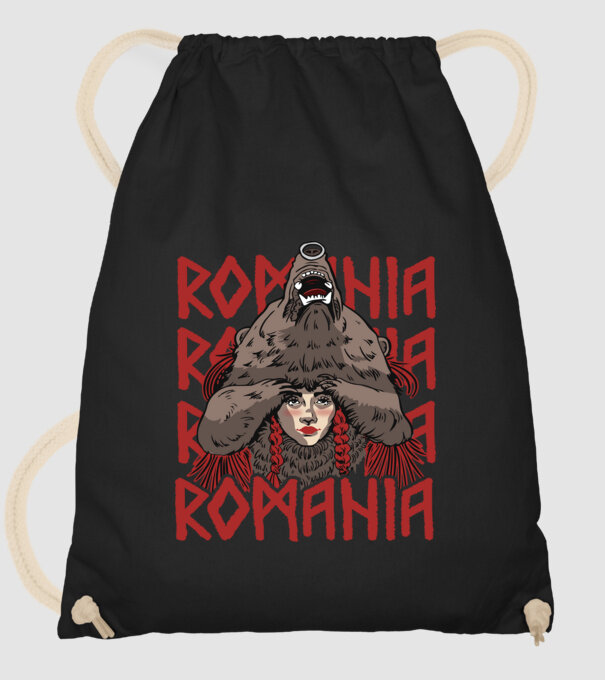 Dansul Ursului romania model negru pe tricou