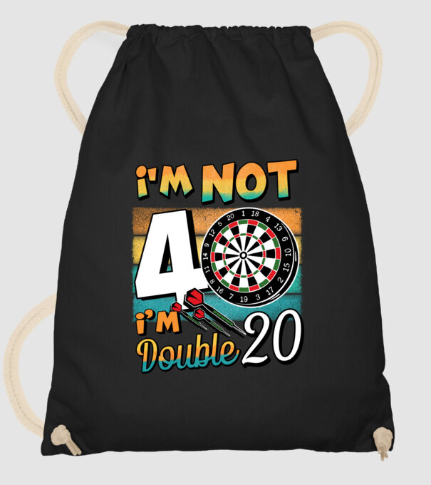 Darts Birthday 40 years old model negru pe tricou