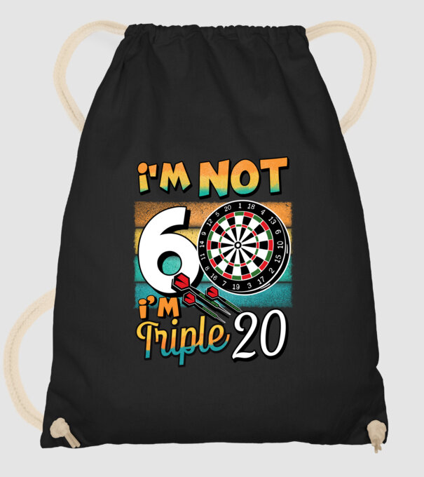 Darts Birthday 60 years old model negru pe tricou
