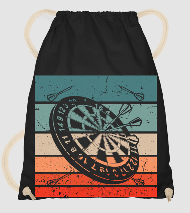 Darts vintage model negru pe tricou