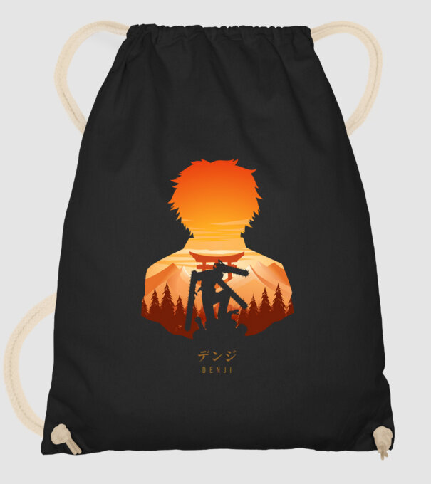 Denji model negru pe tricou