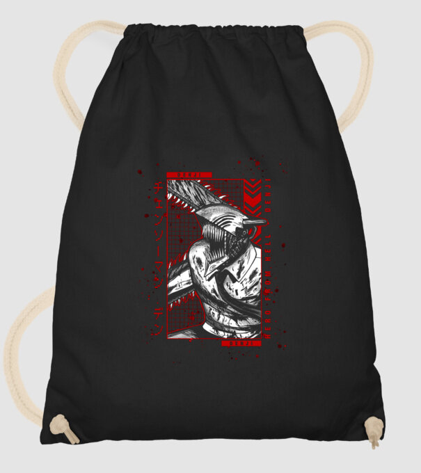 Denji Chainsaw man model negru pe tricou