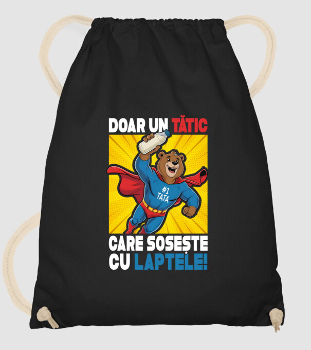 Doar un Tătic Care sosește cu laptele model negru pe tricou