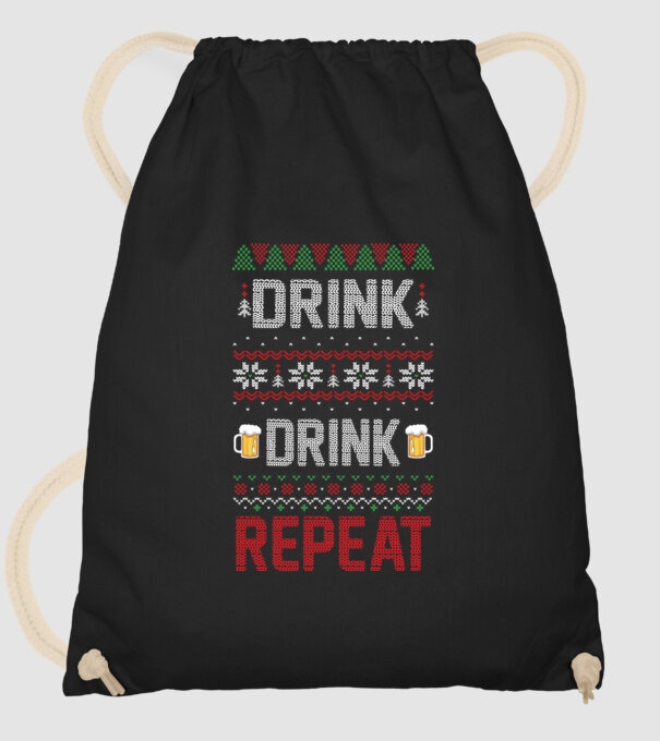 Drink drink repeat model negru pe tricou