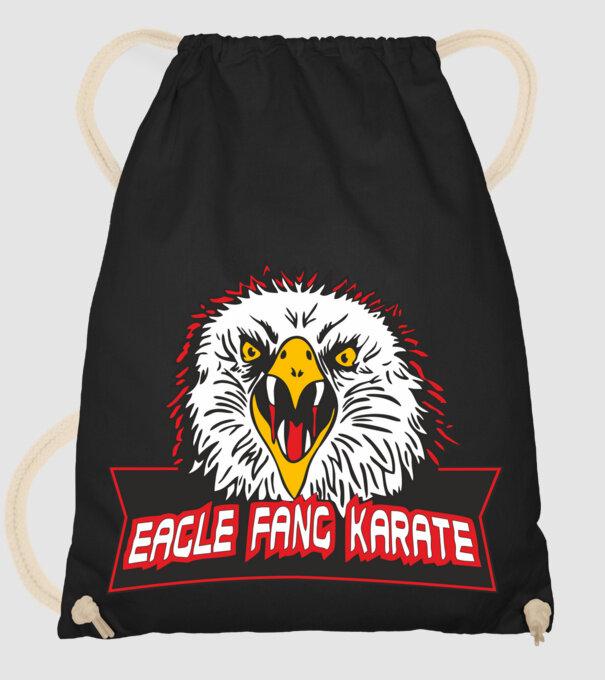 eagle fang karate cobra kai model negru pe tricou