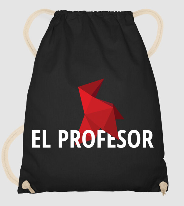 el professor money heist model negru pe tricou