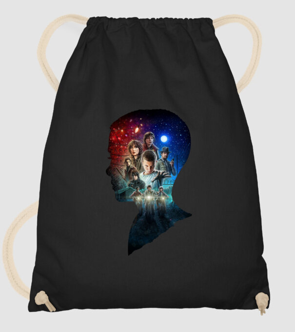 eleven poster head2 model negru pe tricou