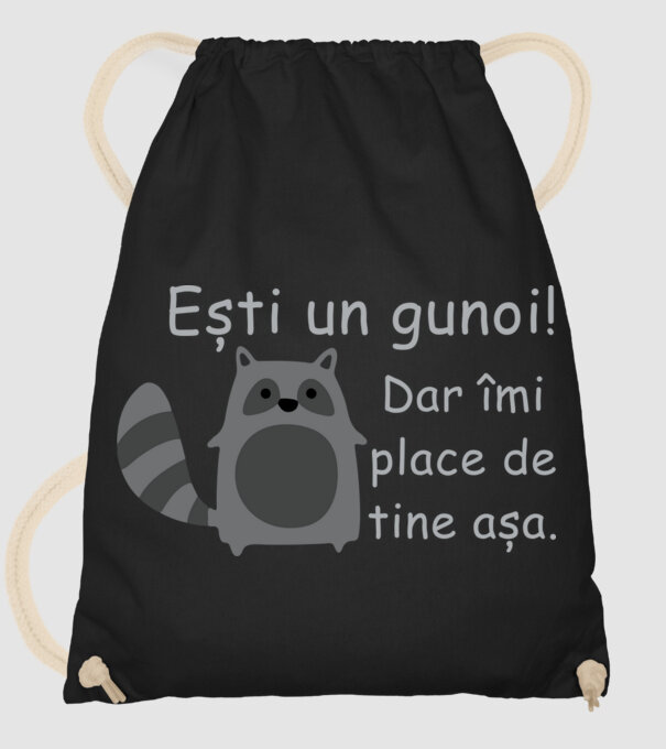 ești un gunoi! dar îmi place de tine așa model negru pe tricou