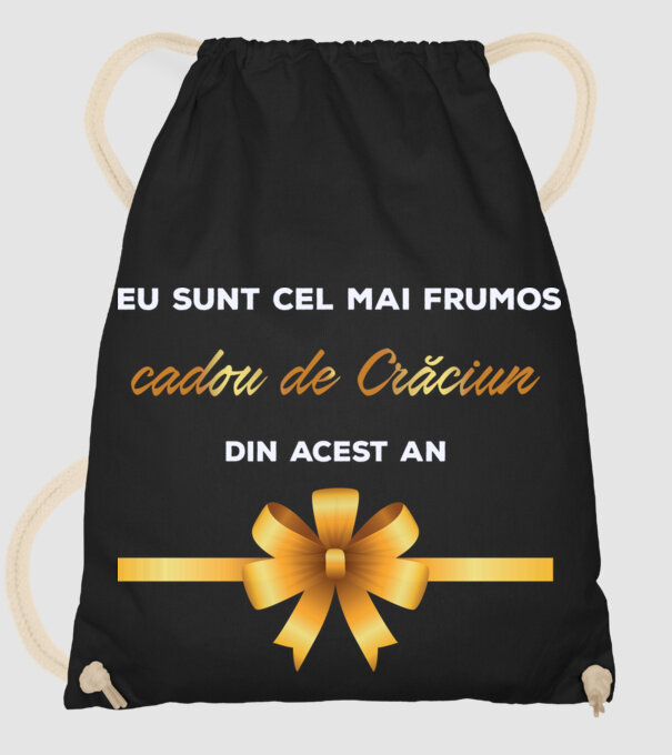 Eu sunt cel mai frumos cadou de Crăciun din acest an model negru pe tricou