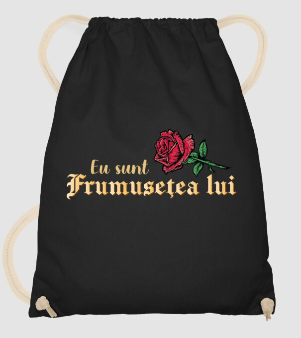 eu sunt frumusețea lui model negru pe tricou