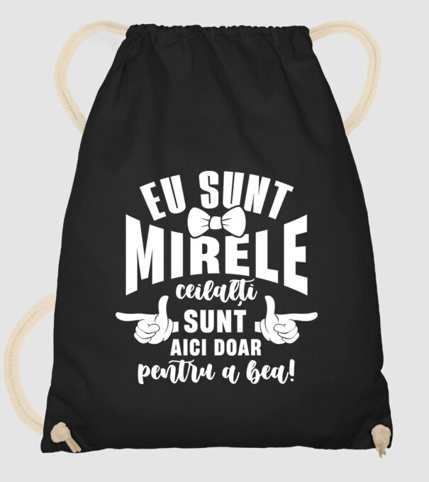 Eu sunt mirele model negru pe tricou