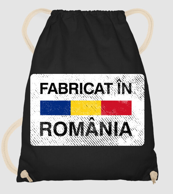 Fabricat în România model negru pe tricou