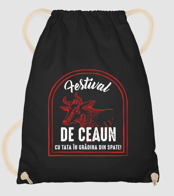 Festival de ceaun - cu tata în grădina din spate! model negru pe tricou
