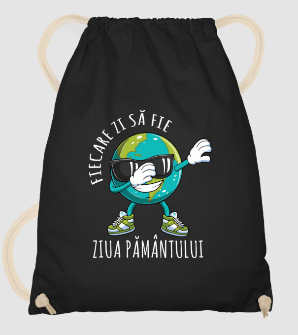 Fiecare zi să fie Ziua Pământului model negru pe tricou