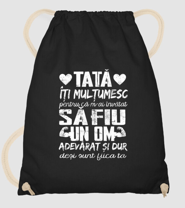 fiică crescută ca fiu Negru model negru pe tricou
