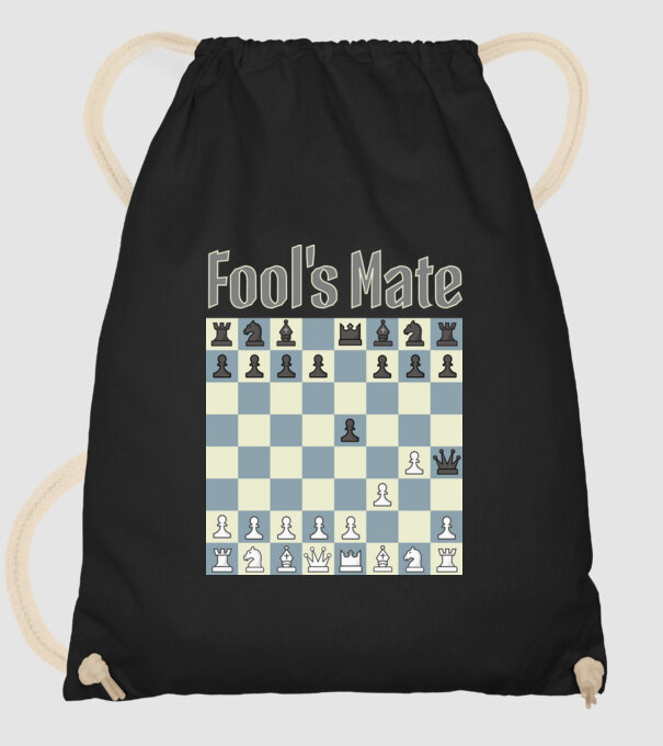fool's mate model negru pe tricou