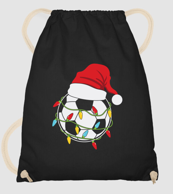 Football christmas model negru pe tricou