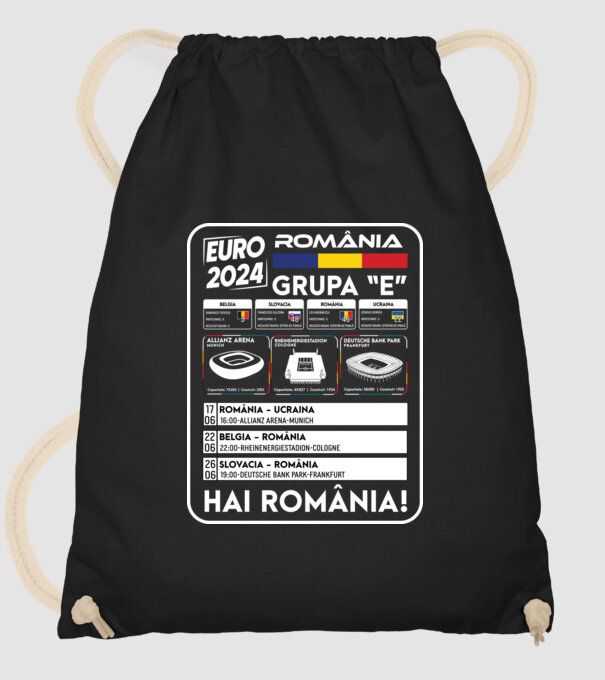 Fotbal Calendar Euro 2024 model negru pe tricou