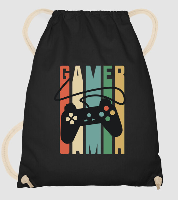 Gamer Controller model negru pe tricou