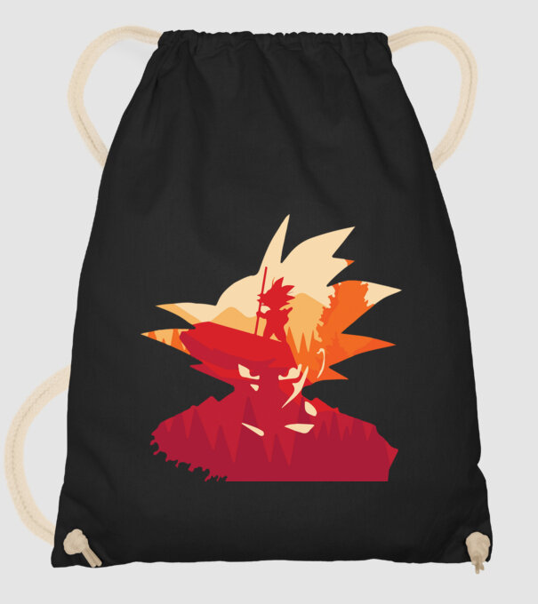 goku head model negru pe tricou