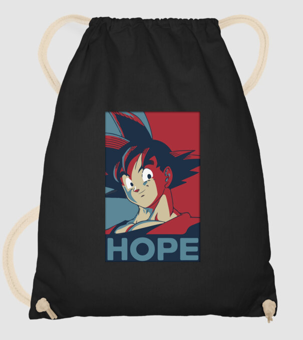 goku hope dragonball model negru pe tricou