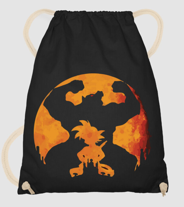 goku sunset model negru pe tricou