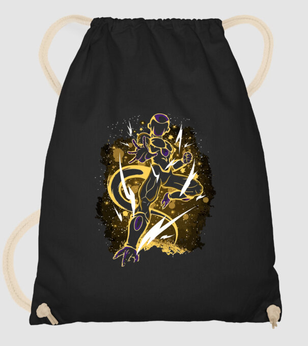 golden freeza dragonball model negru pe tricou