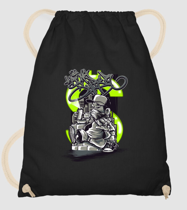 Graffiti model negru pe tricou
