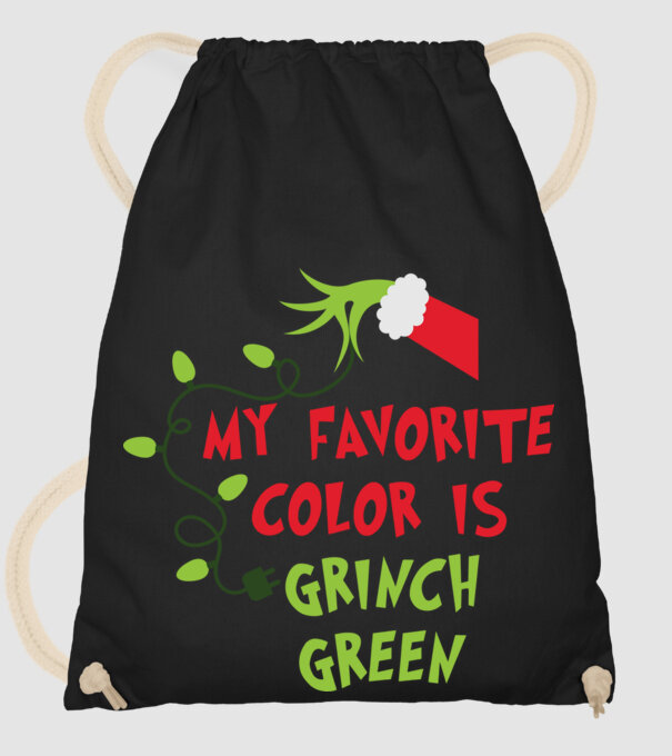Grinch Green model negru pe tricou
