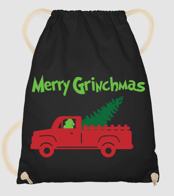 Grinchmas truck model negru pe tricou