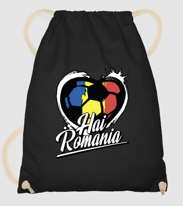 Hai romania heart model negru pe tricou