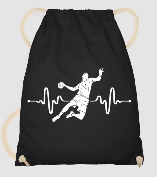 handball heartbeat model negru pe tricou