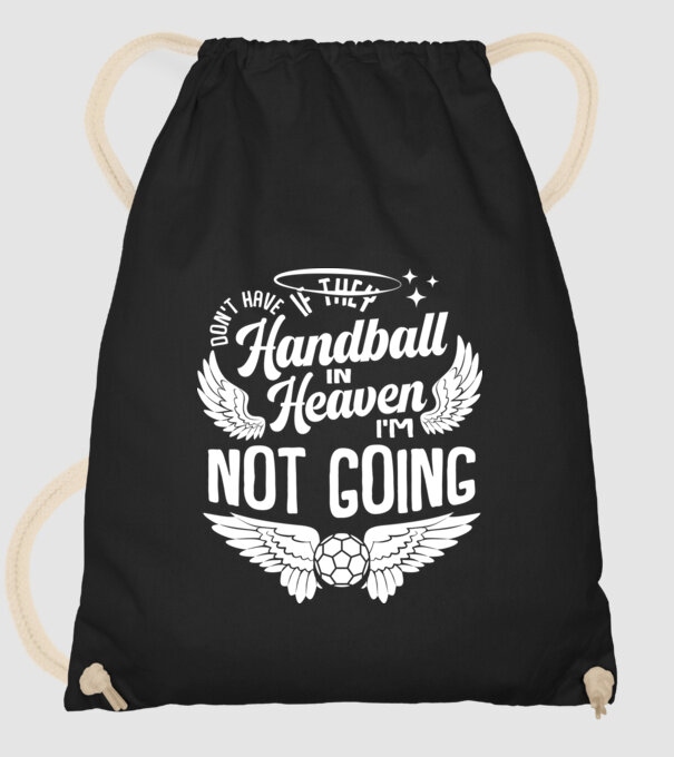 Handball in Heaven model negru pe tricou