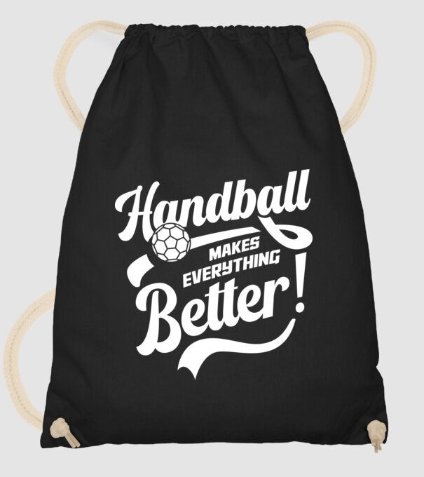 Handball makes everything better model negru pe tricou