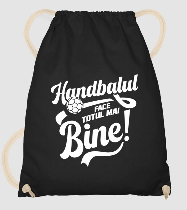 Handbalul face totul mai bine model negru pe tricou