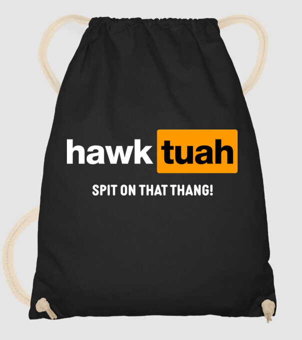 hawk tuah pornhub mix model negru pe tricou