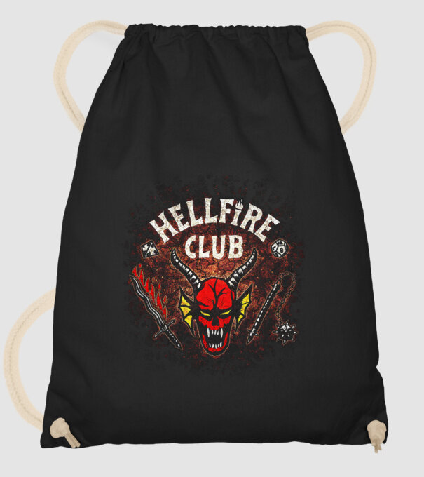 hellfire club stranger things model negru pe tricou