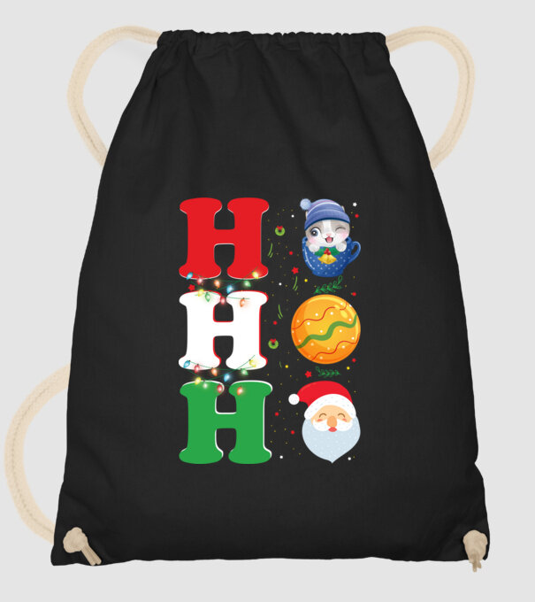 Ho-ho-ho christmas model negru pe tricou