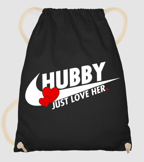 Hubby Just love her alb model negru pe tricou